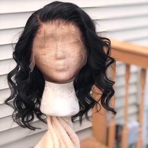 100% human hair Lace front wig 14”